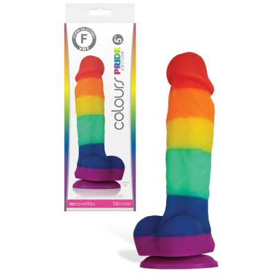 nsnovelties 5" Realistic Rainbow Platinum Silicone Dildo