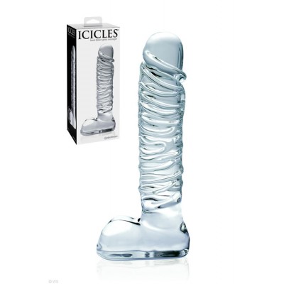 Pipedream 8.25" Textured Glass Dildo
