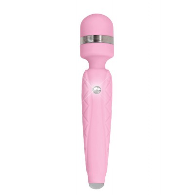 Pillow Talk Cheeky 8.1" Vibrating Wand Massager with Swarovski Crystal Accent