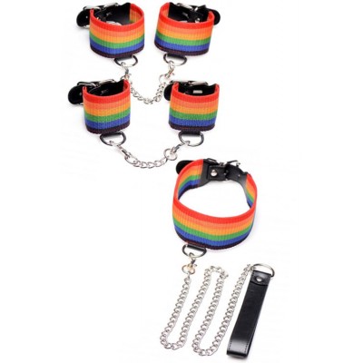 Master Series Kinky Pride Rainbow Bondage Set (3 Pce)