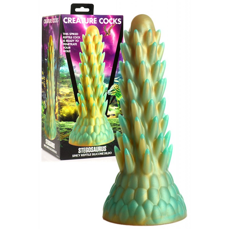 Creature Cocks Stegosaurus 7.6" Silicone Spiky Reptilian Monster Dildo Creature Cocks Stegosaurus 7.6" Silicone Spiky Reptilian Monster Dildo