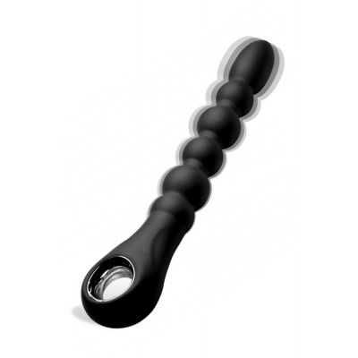 Master Series 11" Vibrating Flexible Silicone Anal Beads