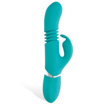 Adam and Eve Thrusting 9" Silicone Rabbit Vibrator