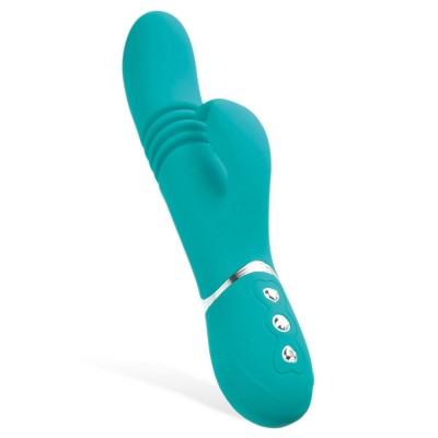 Adam and Eve Thrusting 9" Silicone Rabbit Vibrator