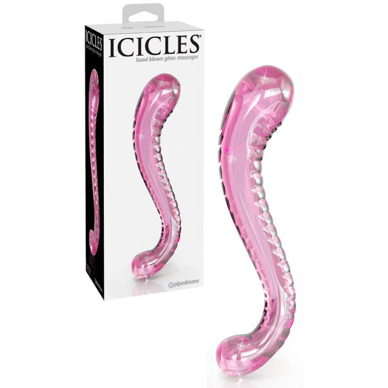 Pipedream Icicles 8.25" Curved Glass Dong Pipedream Icicles 8.25" Curved Glass Dong