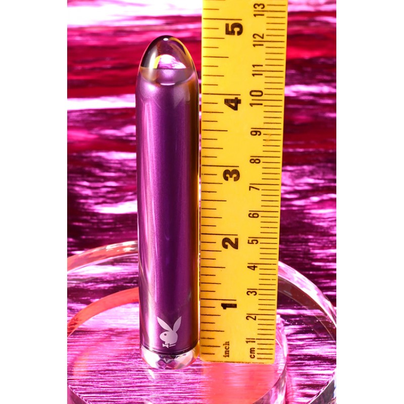Playboy Amethyst 4.9" Glass Bullet Vibrator Playboy Amethyst 4.9" Glass Bullet Vibrator