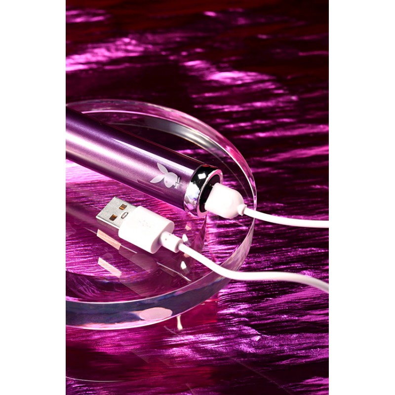 Playboy Amethyst 4.9" Glass Bullet Vibrator Playboy Amethyst 4.9" Glass Bullet Vibrator