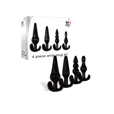 Adam and Eve Textured Anal Plug Kit (4 Pce)