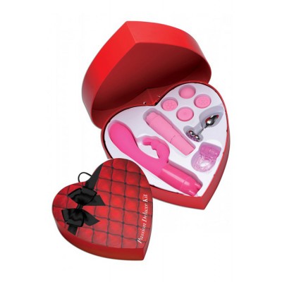 Frisky Passion Deluxe 4 Piece Kit in Heart Shaped Gift Box
