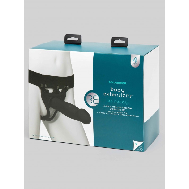 Doc Johnson Silicone Hollow Strap-On Kit (4 Piece) Doc Johnson Silicone Hollow Strap-On Kit (4 Piece)